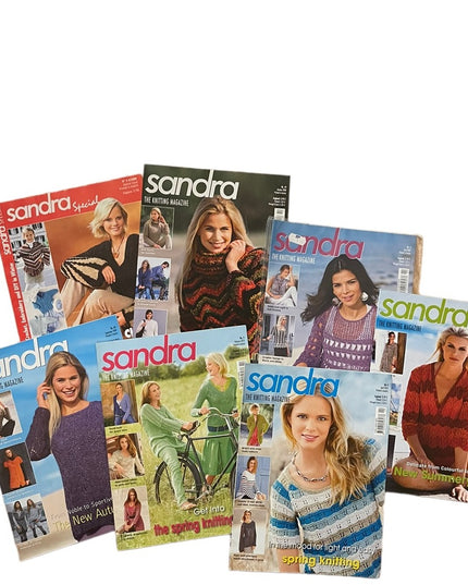 (15) Lot of 7 pcs Sandra knitting magazines