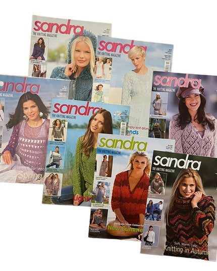 (16) LOT of 7 pcs Sandra knitting magazines
