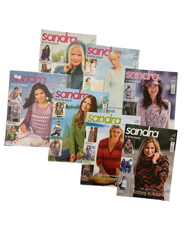 (16) LOT of 7 pcs Sandra knitting magazines