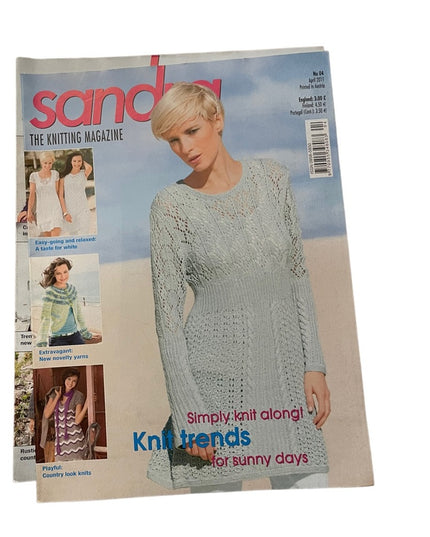 (16) LOT of 7 pcs Sandra knitting magazines