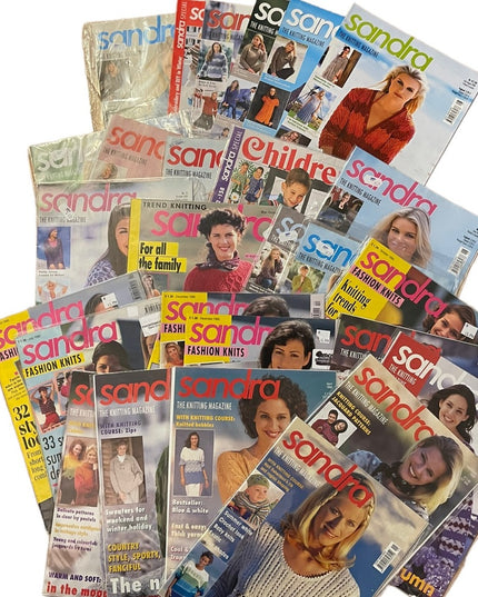 (20) Large LOT 29 pcs Like New Sandra Knitting magazines