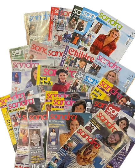 (20) Large LOT 29 pcs Like New Sandra Knitting magazines