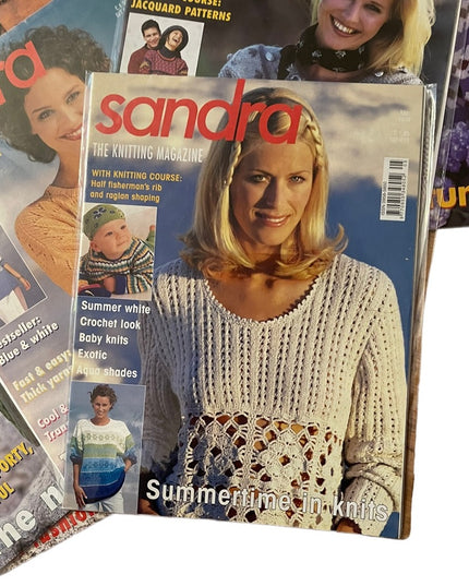 (20) Large LOT 29 pcs Like New Sandra Knitting magazines