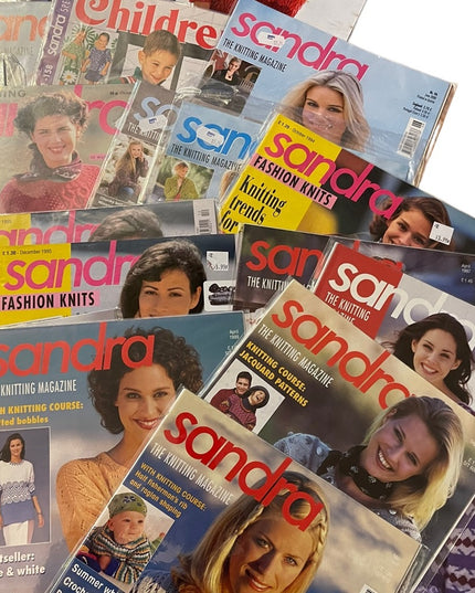 (20) Large LOT 29 pcs Like New Sandra Knitting magazines