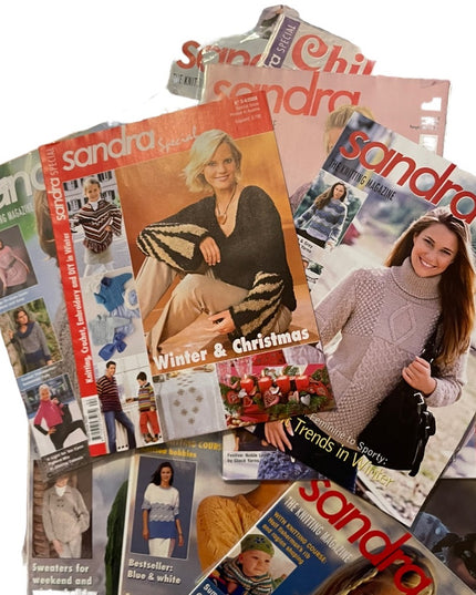 (20) Large LOT 29 pcs Like New Sandra Knitting magazines