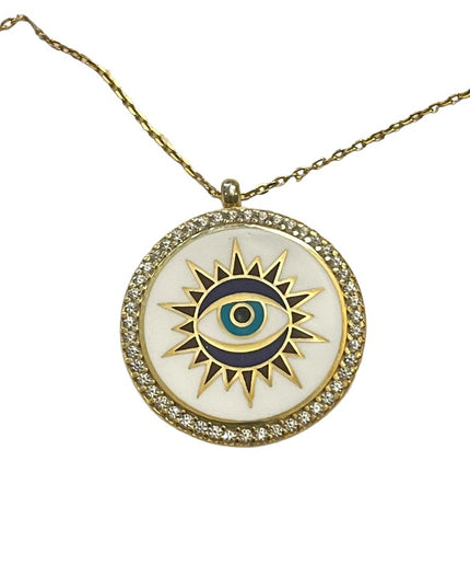 NIB Stella Rose London 18k Gold Plated Evil Eye pendant necklace