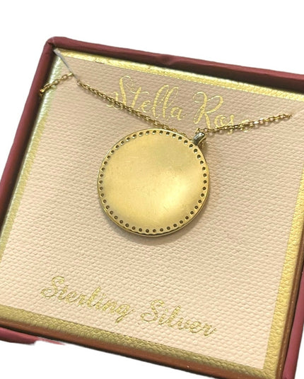 NIB Stella Rose London 18k Gold Plated Evil Eye pendant necklace