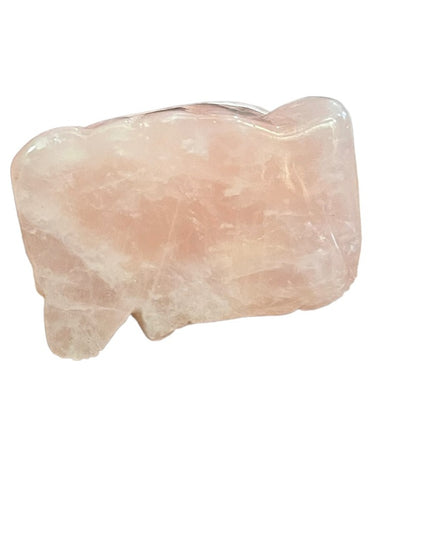 Lovely rose quartz SITTING BUDDAH carved figurine