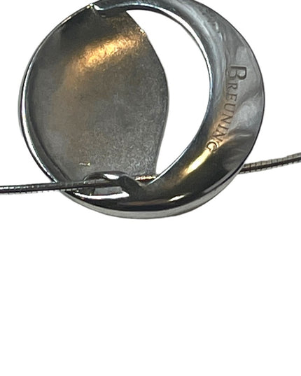 Stunning Modernist Brutalist Breuning Necklace pendant snake chain earrings SET