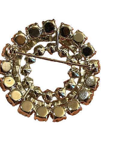 Vintage 1950s Stunning fancy crystal silver brooch sparkle Sherman quality
