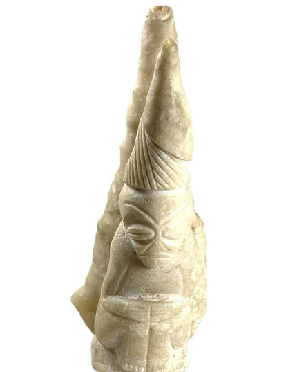 Antique Very old  hand Carved Mexico Aztec CAVE rock crystal formation rock