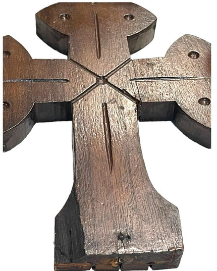 Vintage Lot of Religious collectibles Cross wood Handmade Antique Statues Angels