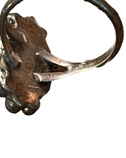 Vintage sterling silver 925 turquois dainty ring Navajo? sz 4