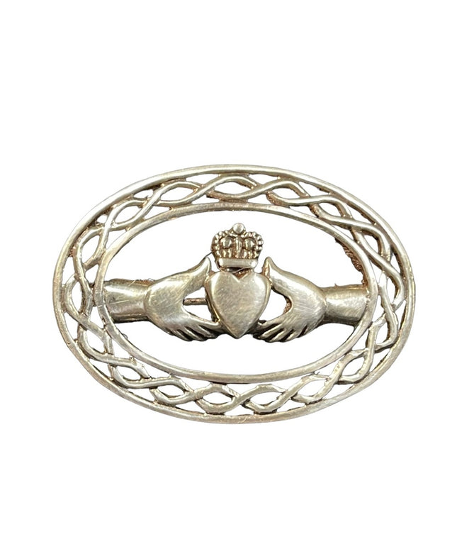 Sterling silver 925 Clauddah Brooch Celtic Irish wedding