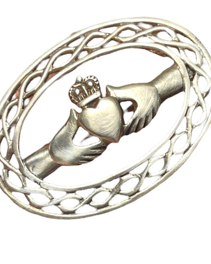 Sterling silver 925 Clauddah Brooch Celtic Irish wedding