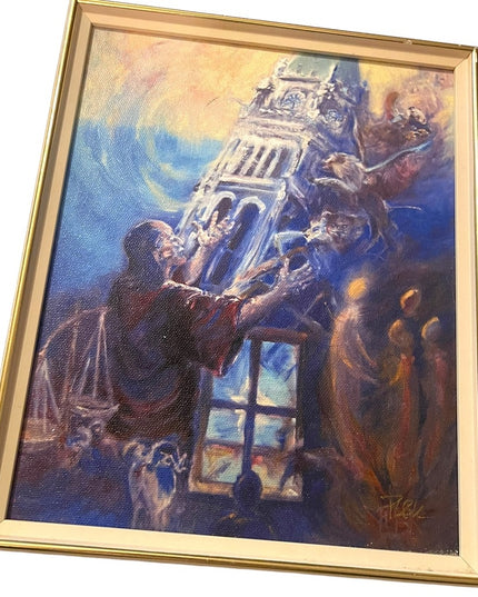 Patricia Kingsley Signed printed canvas “DANIEL” Religious painting 12 Prophets