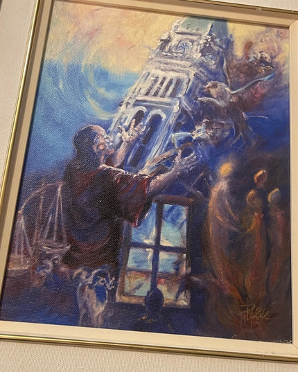 Patricia Kingsley Signed printed canvas “DANIEL” Religious painting 12 Prophets