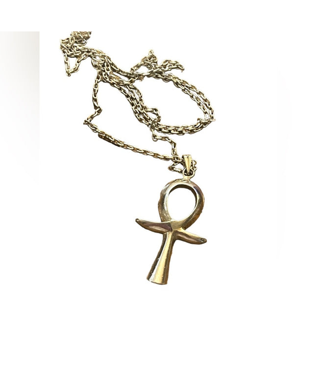 Egyptian Ankh Cross Key of Life pendant necklace 925 Sterling