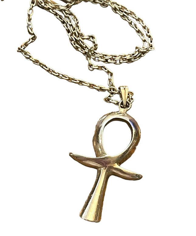Egyptian Ankh Cross Key of Life pendant necklace 925 Sterling