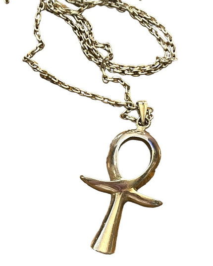 Egyptian Ankh Cross Key of Life pendant necklace 925 Sterling