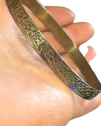 Vintage silver Mexico butterfly bangle bracelet