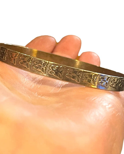 Vintage silver Mexico butterfly bangle bracelet