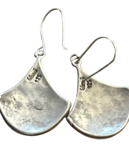 Vintage 1980s Balinesian Bali Signed 935 Sterling fancynornate dangle earrings