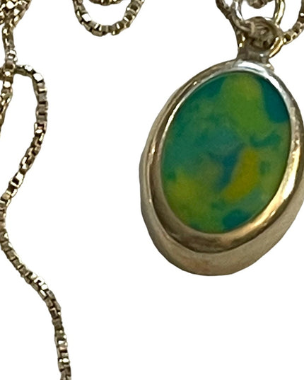 Vintage 1980s Sterling silver 925 Mexico Taxco Necklace & pendant