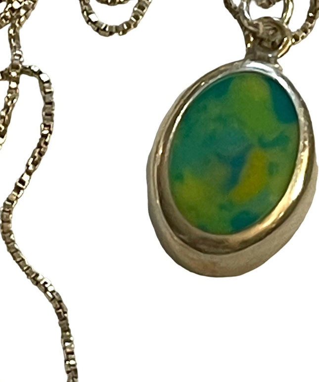 Vintage 1980s Sterling silver 925 Mexico Taxco Necklace & pendant