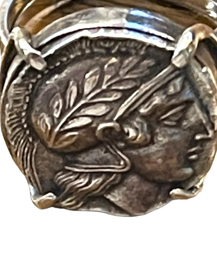 Stunning Antique 1920s European 900 Sterling ancient Roman Coin ring Handmade