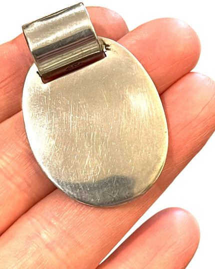 Vintage Taxco Mexico Sterling 925 Dog tag Heavy 17 G handmade