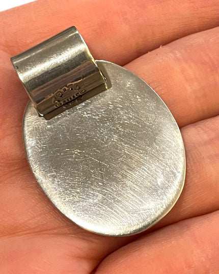 Vintage Taxco Mexico Sterling 925 Dog tag Heavy 17 G handmade
