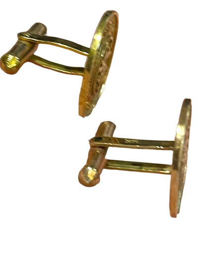 Vintage 14k Solid gold Chinese Good luck symbol Cufflinks