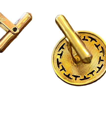 Vintage 14k Solid gold Chinese Good luck symbol Cufflinks