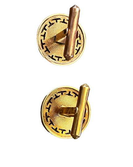 Vintage 14k Solid gold Chinese Good luck symbol Cufflinks
