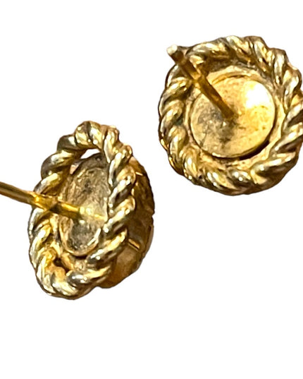 Vintage 1960s Gold filled GF Shell Cameo earrings