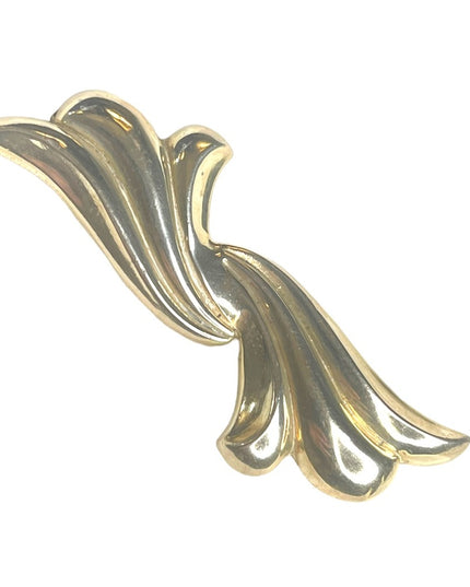 Vintage AJ DAN Sterling silver 925 Handmade Modernist Wave Brooch signed