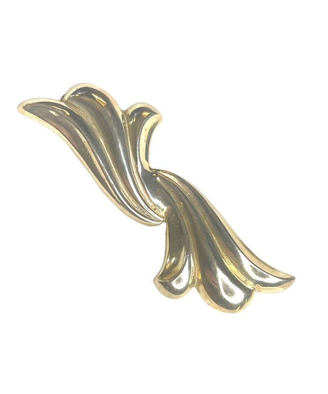 Vintage AJ DAN Sterling silver 925 Handmade Modernist Wave Brooch signed