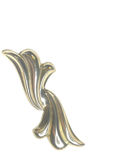 Vintage AJ DAN Sterling silver 925 Handmade Modernist Wave Brooch signed