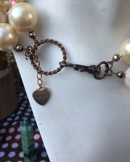 - Retired AUTHENTIC Betsy Johnson Chunky faux pearl necklace statement