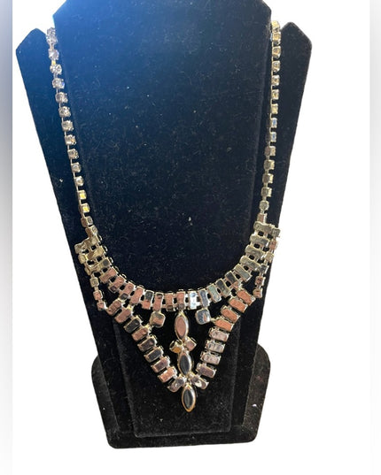 Vintage High quality 1960s crystal rhinestone Prom Wedding necklace