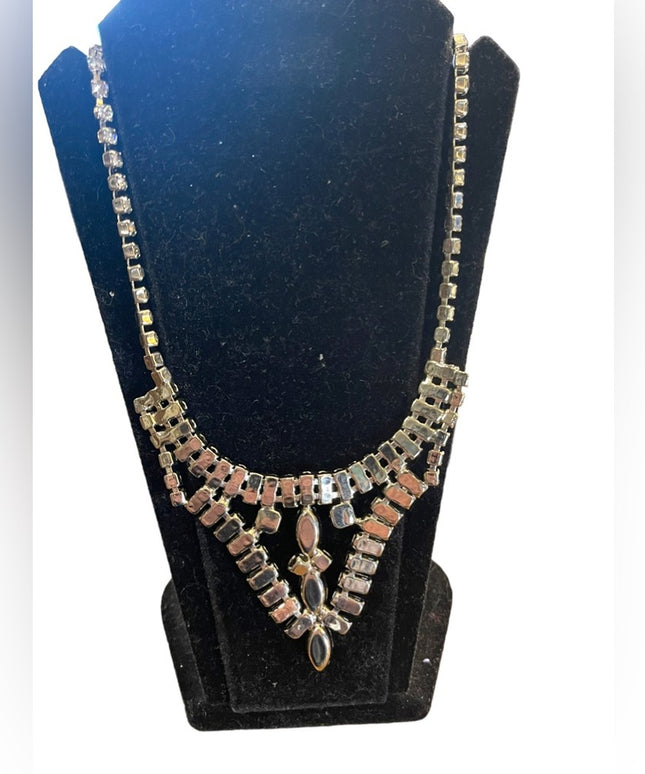 Vintage High quality 1960s crystal rhinestone Prom Wedding necklace