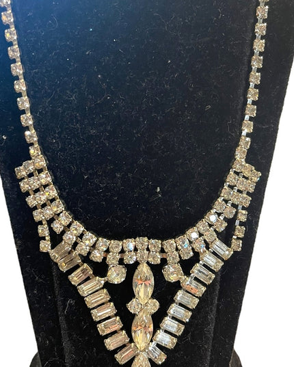Vintage High quality 1960s crystal rhinestone Prom Wedding necklace