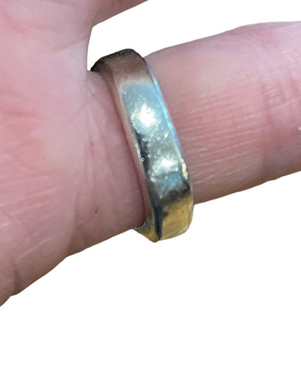 Vintage Taxco Mexico TC-207 Sterling silver 925 Black Onyx lg heavy ring
