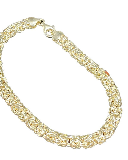 925 Sterling Silver Byzantine Link Bracelet 8” Inch Chain bracelet
