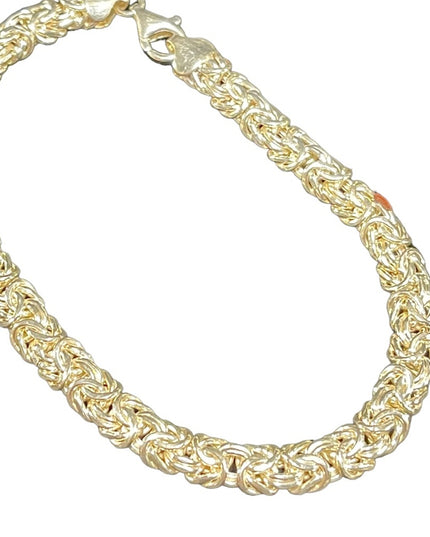 925 Sterling Silver Byzantine Link Bracelet 8” Inch Chain bracelet