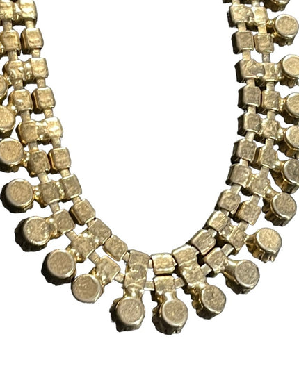 Vintage 1960s Unmarked Weiss Pink AB crystal bracelet & Necklace SET