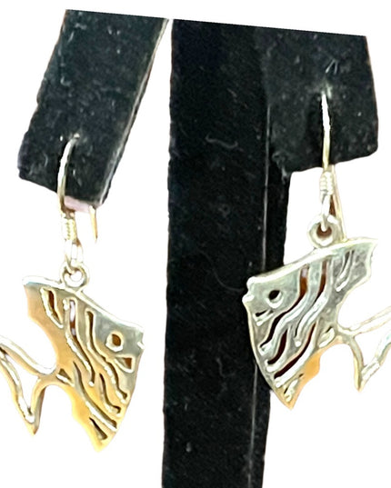 Sterling silver 925 Dangle FISH earrings