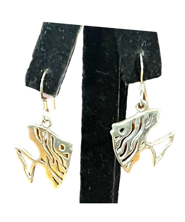Sterling silver 925 Dangle FISH earrings