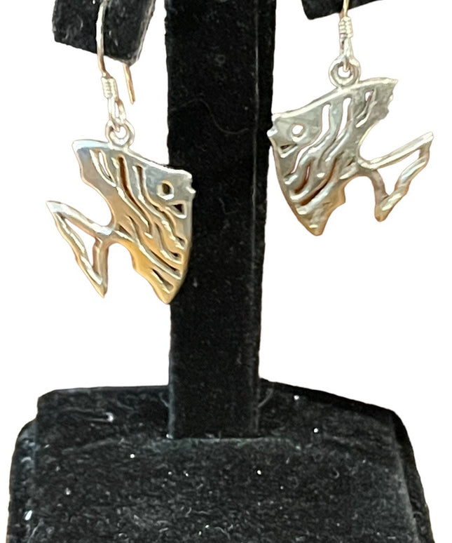 Sterling silver 925 Dangle FISH earrings
